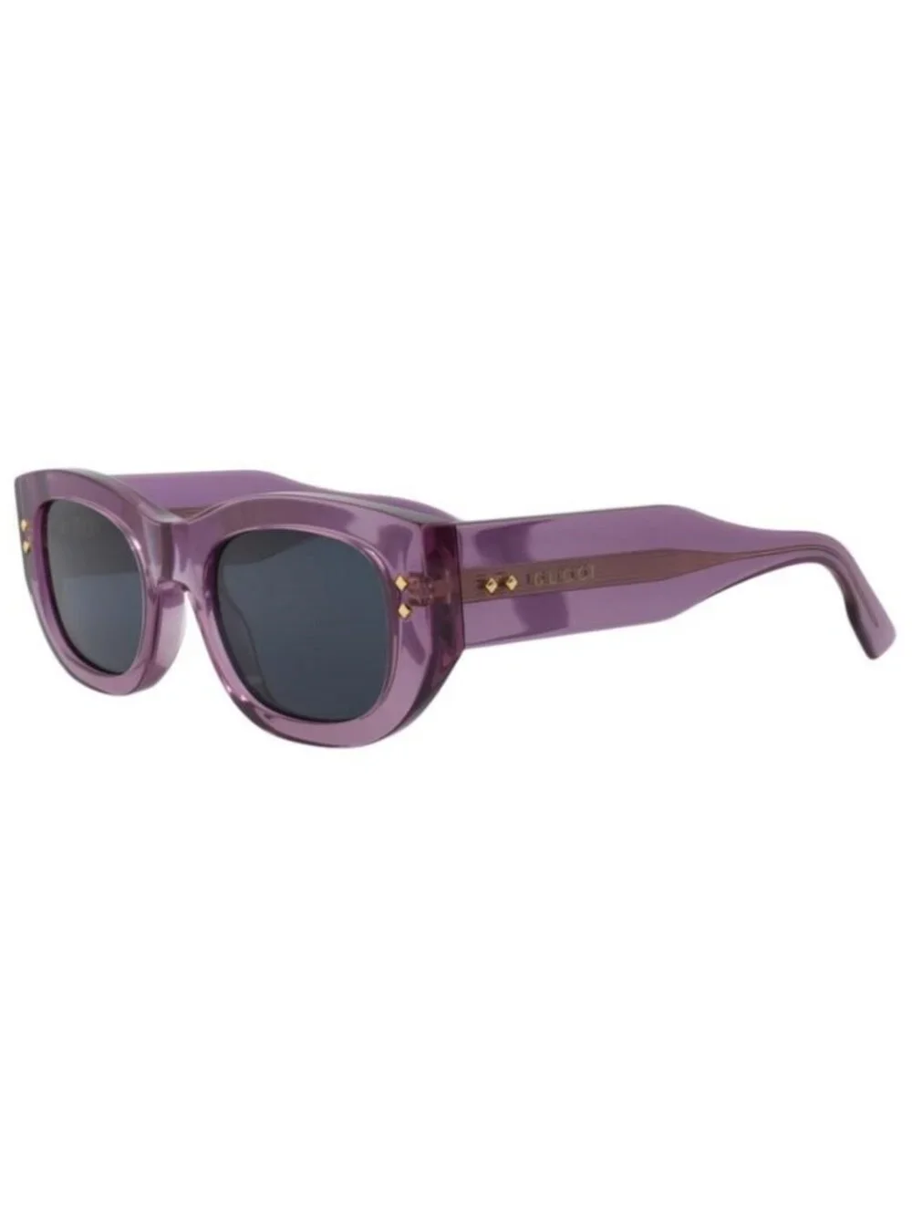 New Gucci Womens Square/Rectangle Violet Violet Blue Fashion Designer Sunglasses